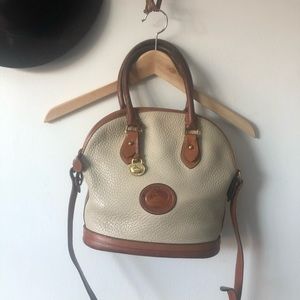 Rare vintage Dooney & Bourke cream bowler bag